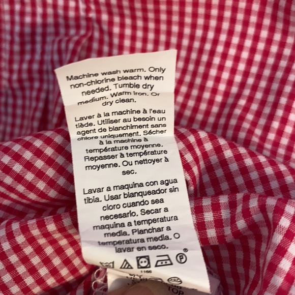 Gap Kids XS Red Gingham Button Down Shirt - Picture 8 of 8